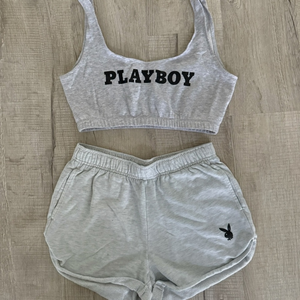 Playboy Short and Sport Bra Set